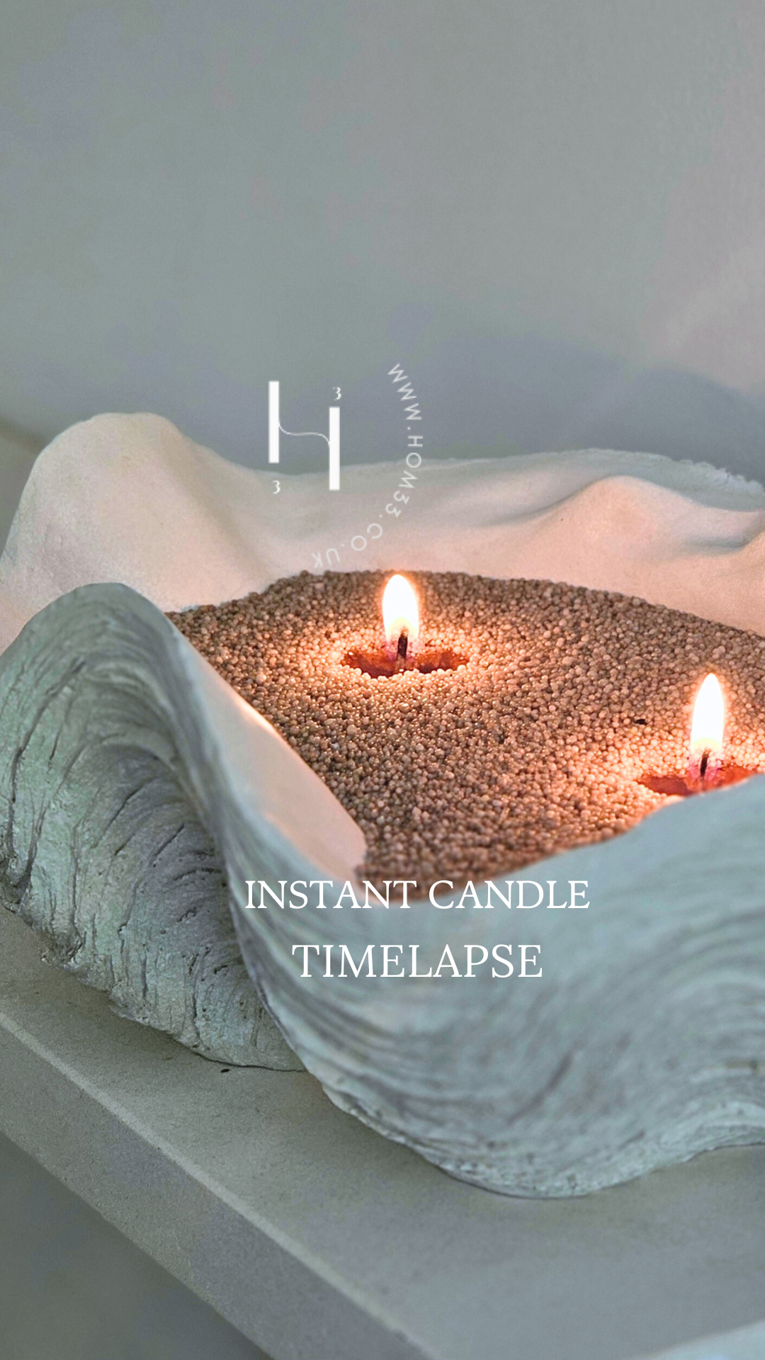 Hom33 Instant Candle pearled candle sand candle reusable candles  eco friendly candles  sustainable candles  refillable candle kit  reusable candle kit  candle wax beads  candle pearls  natural wax pearls
