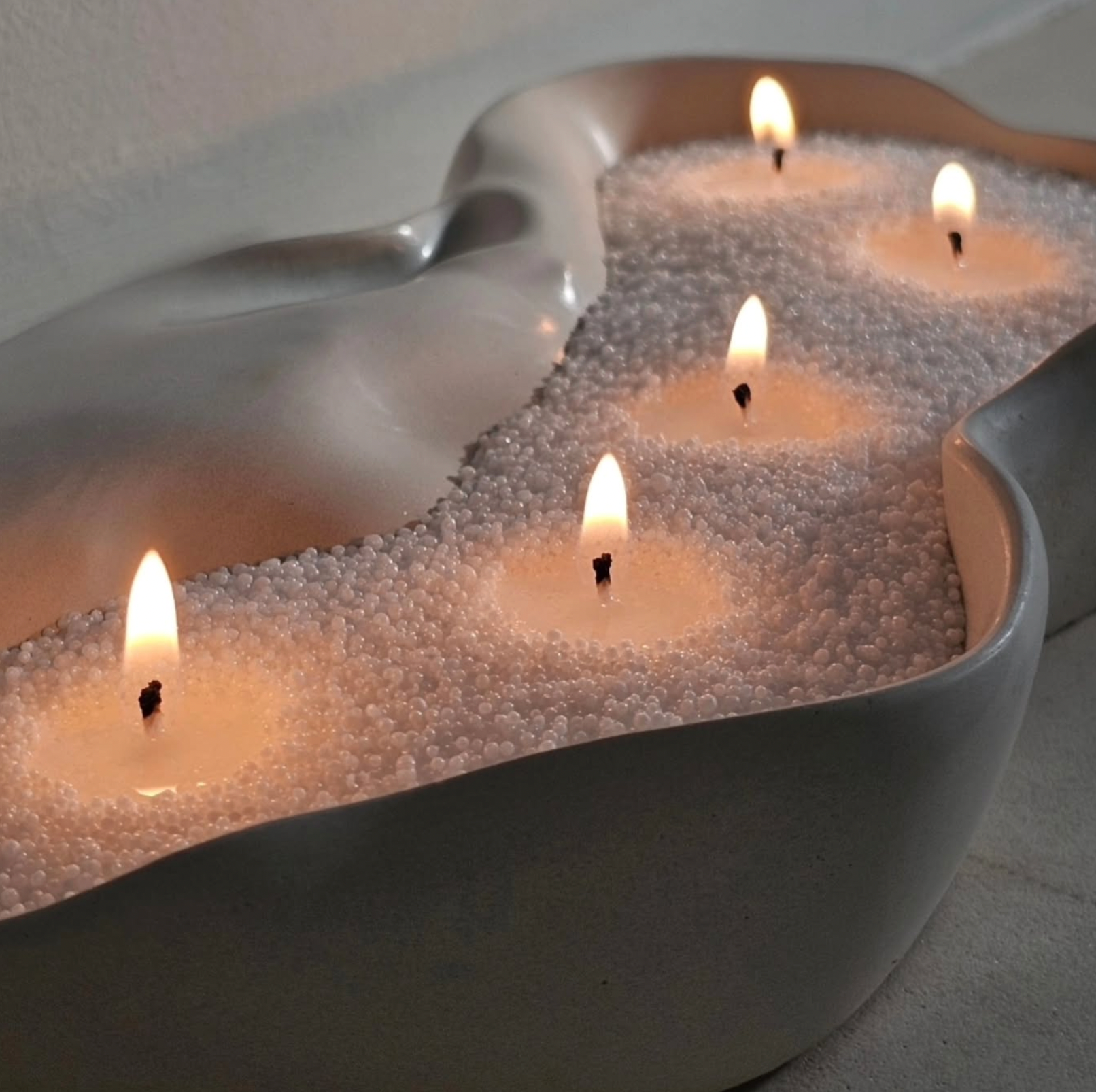 Hom33 Instant Candle pearled candle sand candle reusable candles  eco friendly candles  sustainable candles  refillable candle kit  reusable candle kit  candle wax beads  candle pearls  natural wax pearls