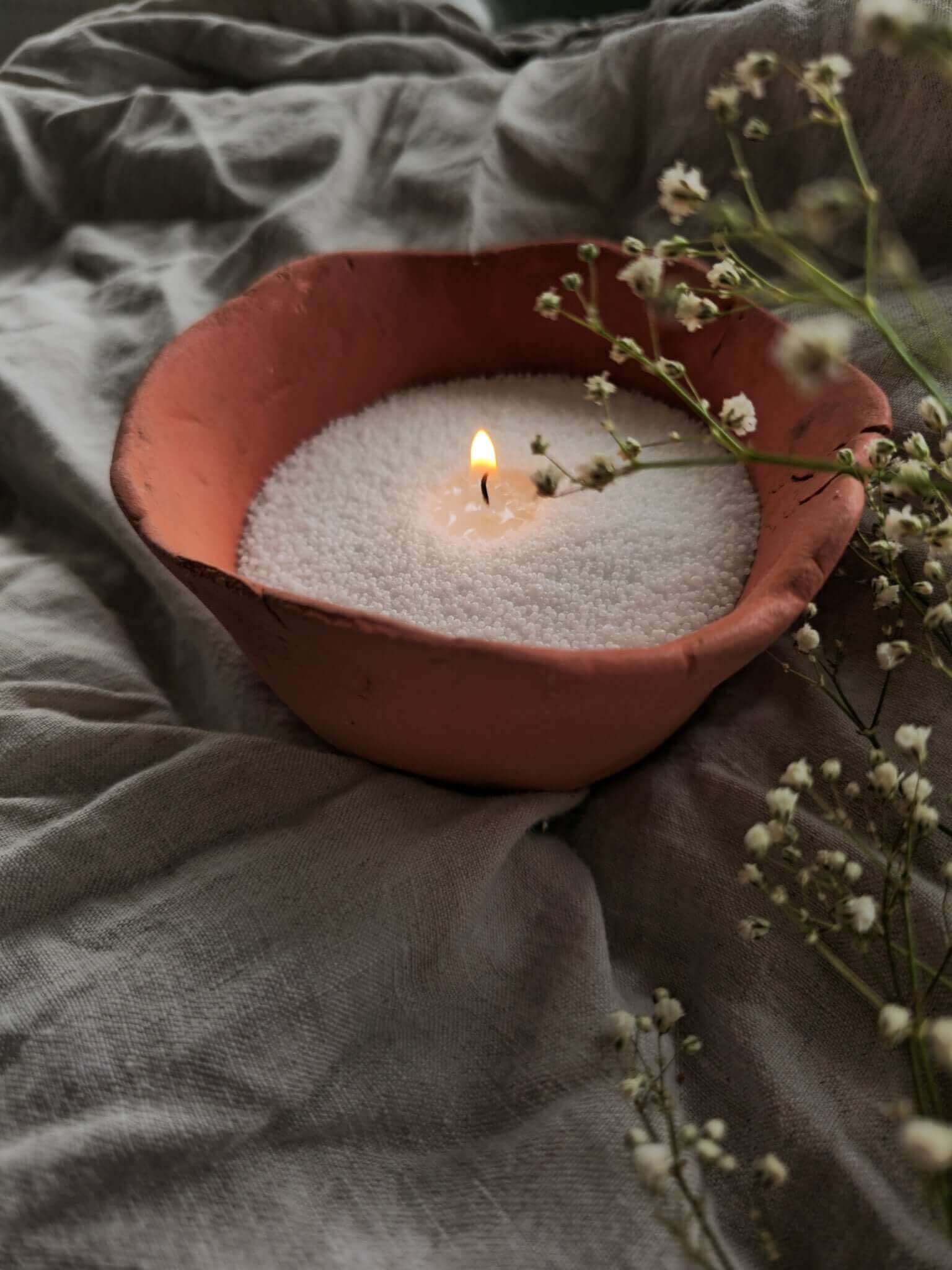 Hom33 Instant Candle pearled candle sand candle reusable candles  eco friendly candles  sustainable candles  refillable candle kit  reusable candle kit  candle wax beads  candle pearls  natural wax pearls