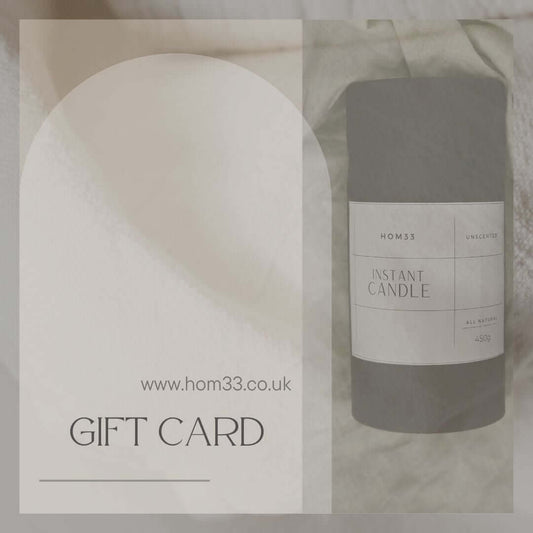 hom33 gift card sustainable gift card candles home decor interior design natural candles gift birthday for gift for him gift for her wedding decor wedding decoration diy candles yankees candles wax melts jo malone candle candle holders woodwick candle wax melt