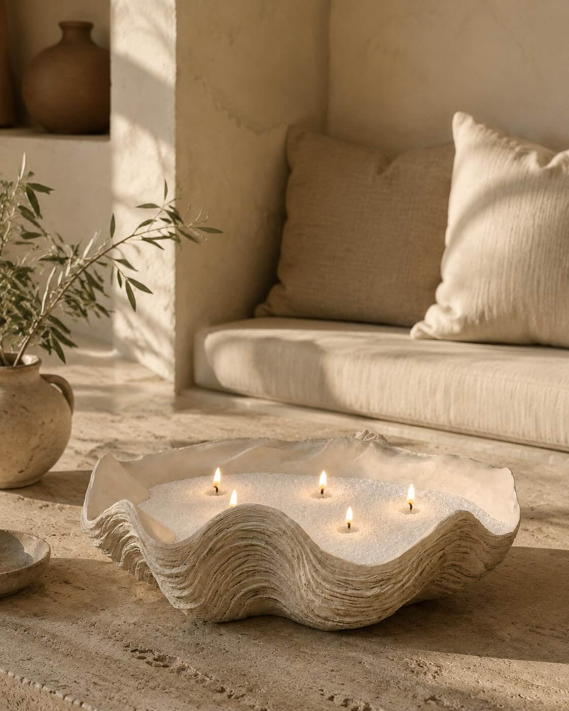 Pearled Sand Candle 450g + 20 wicks | Instant Candle by Hom33®