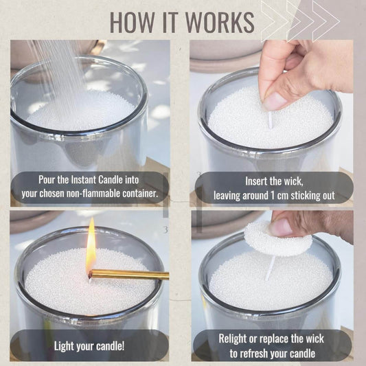 Hom33 Instant Candle 450g + 20 wicks