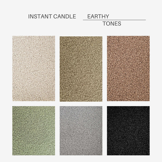 Instant Candle Colour Collection: Earthy tones