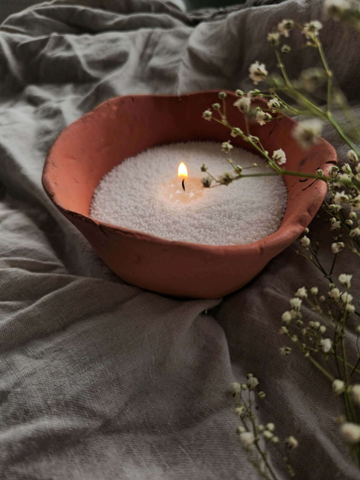 Hom33 Instant Candle pearled candle sand candle reusable candles  eco friendly candles  sustainable candles  refillable candle kit  reusable candle kit  candle wax beads  candle pearls  natural wax pearls